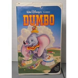 Walt Disney Dumbo VHS Tape Classic Animation Damaged Clamshell Read Description